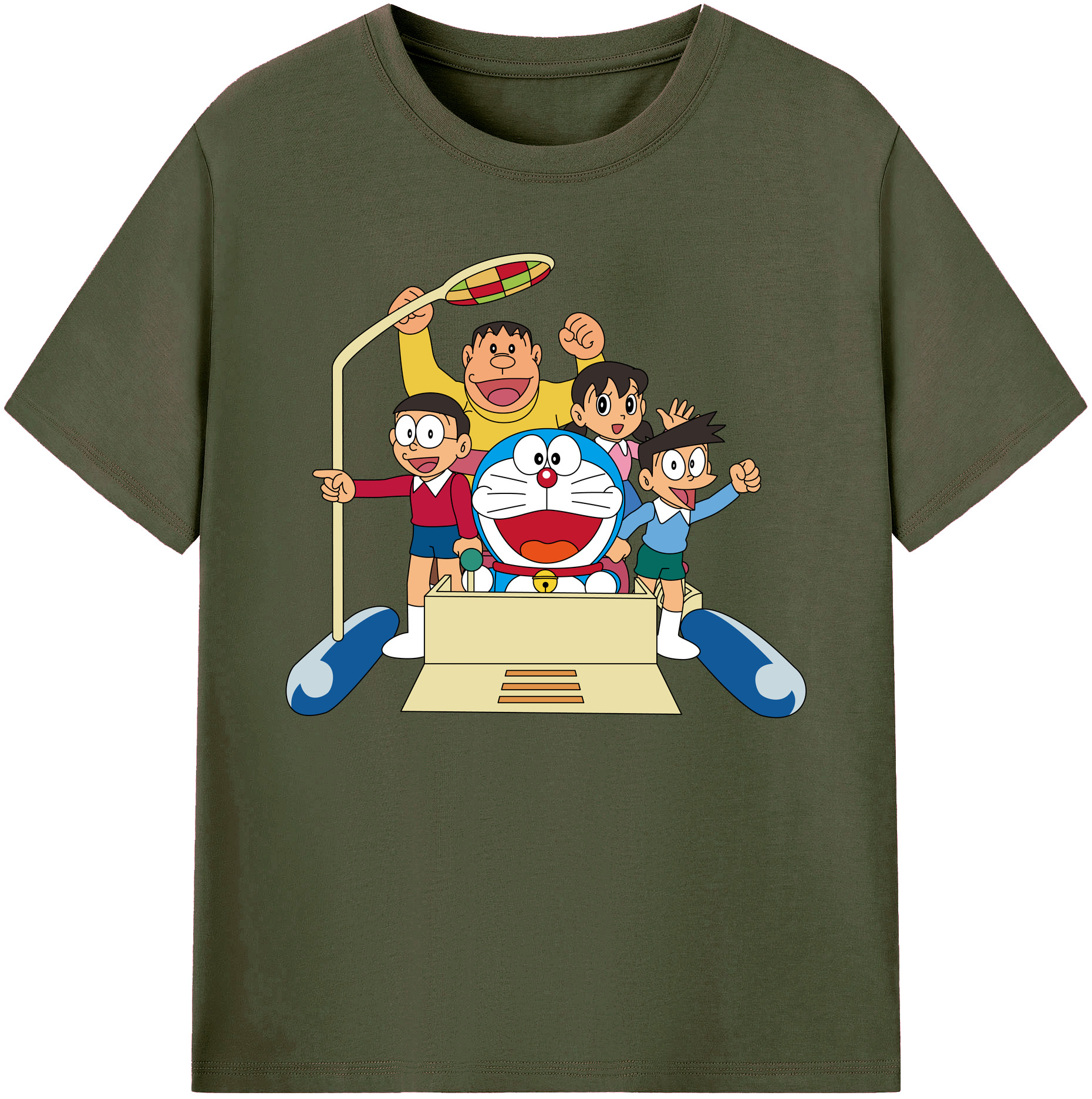 （画像用） ドラえもん 骨川 スネ夫 Doraemon Honekawa Suneo 綿100％ メンズ半袖Tシャツ｜肌触りやわらか＆通気性